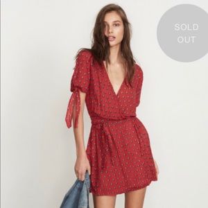 Faithfull the Brand Oslo red dress, s: small